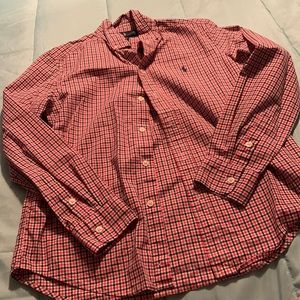 Red and black Ralph Lauren boys button down shirt